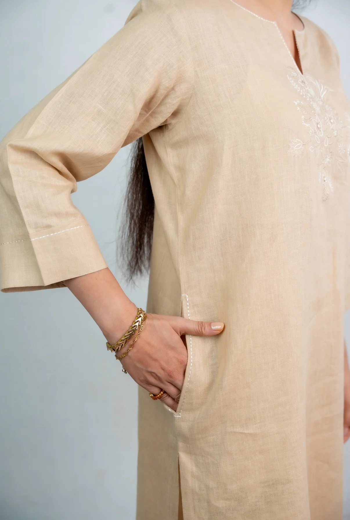 Ivory-Creamy Linen Pair - Image 4