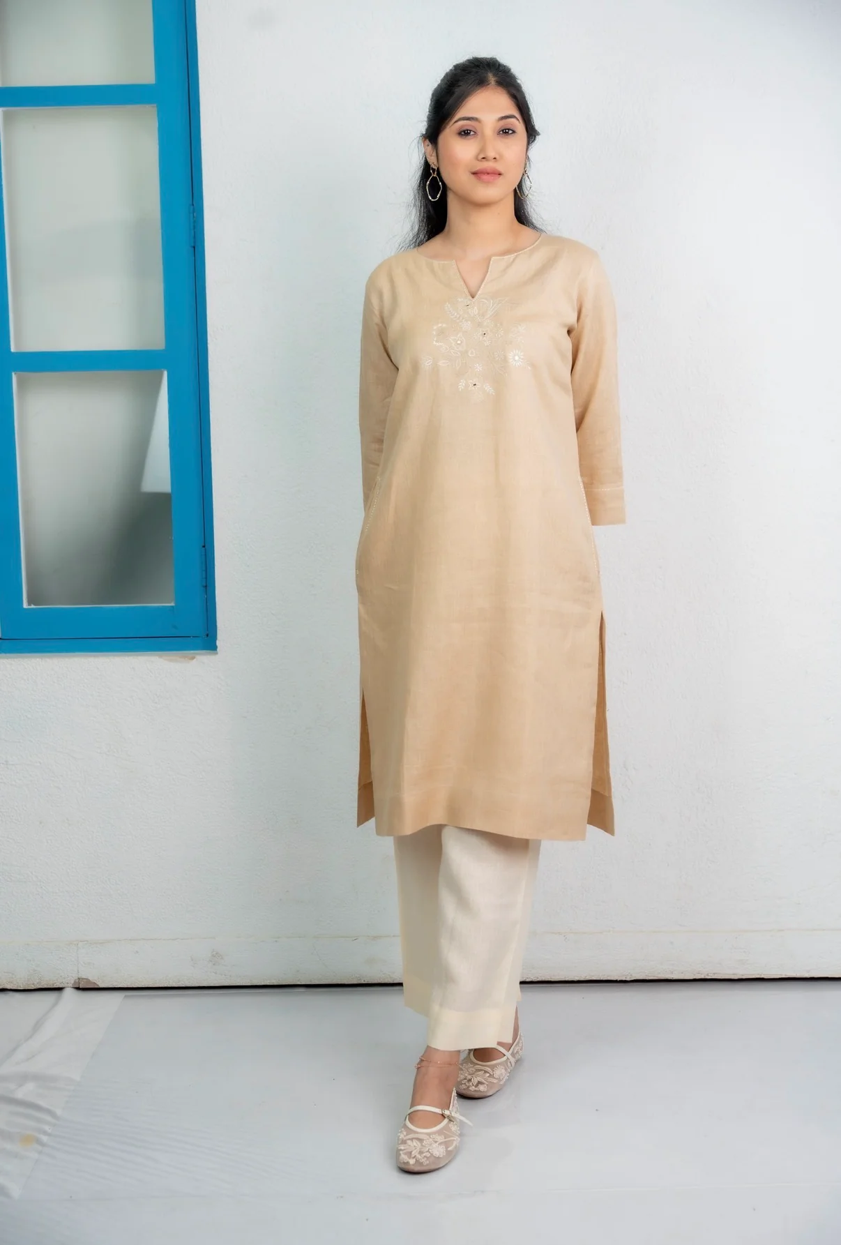 Ivory-Creamy Linen Pair - Image 7