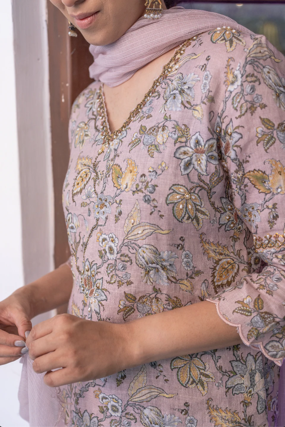 JASMINE Powder Pink Linen Set - Image 8
