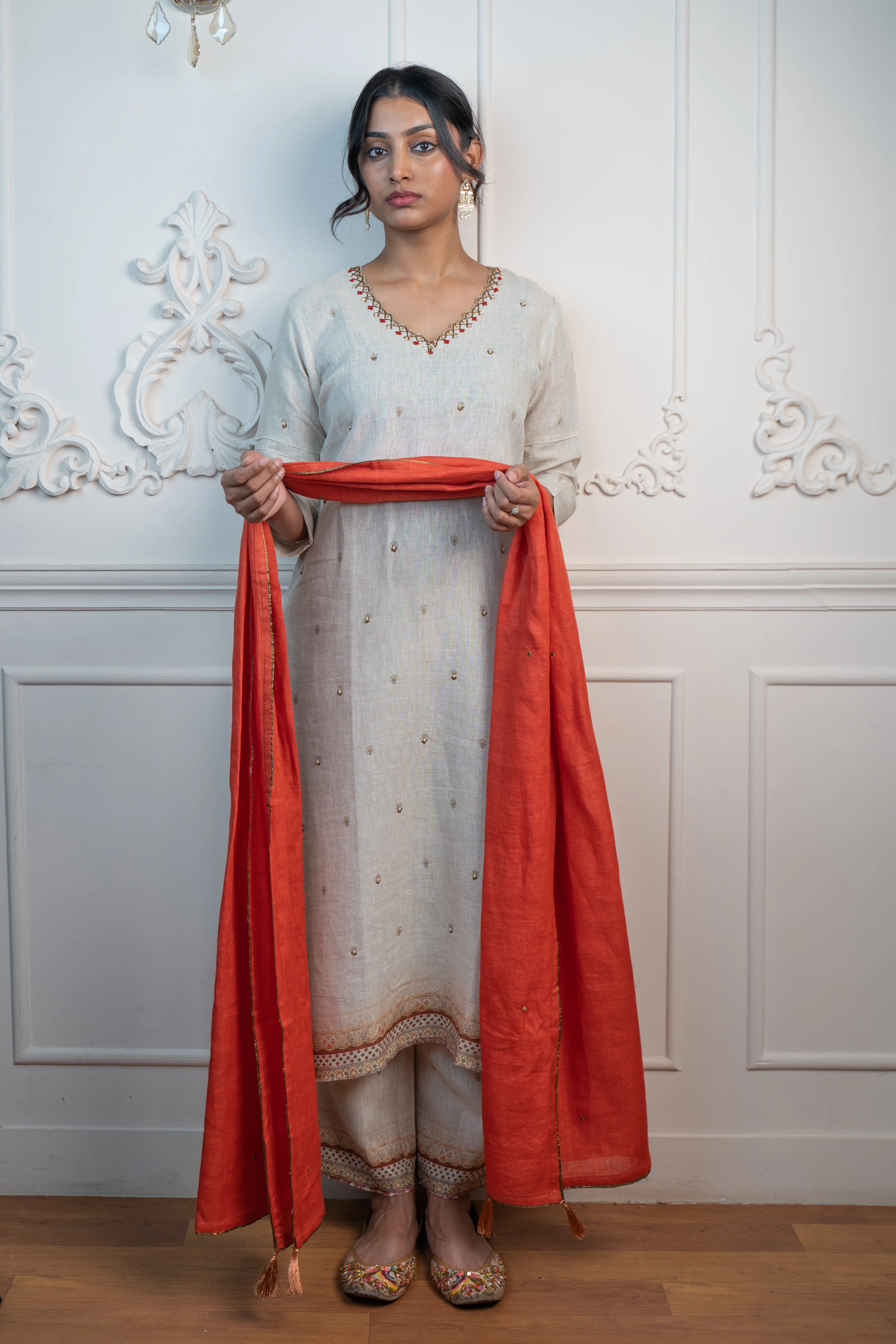 OAT-Rust NATURAL LINEN SET - Image 6