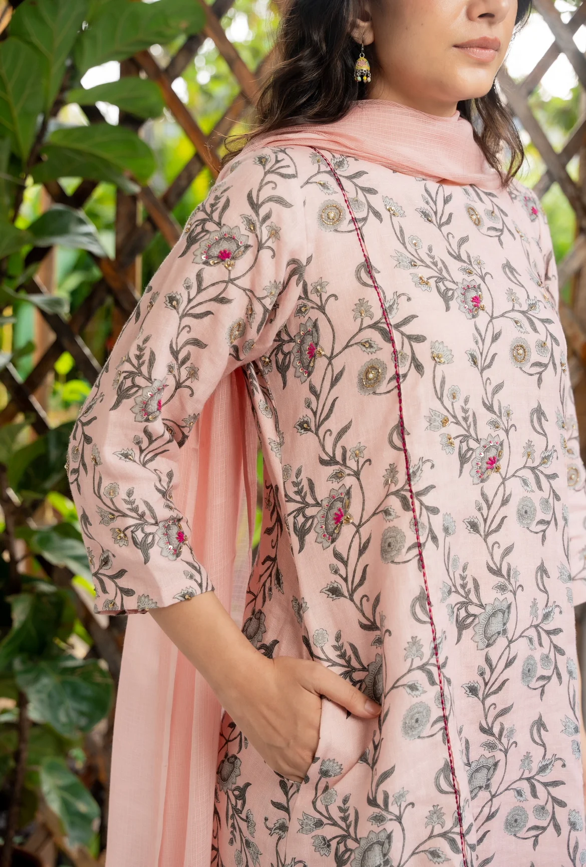 PINK ROSE LINEN SET - Image 4