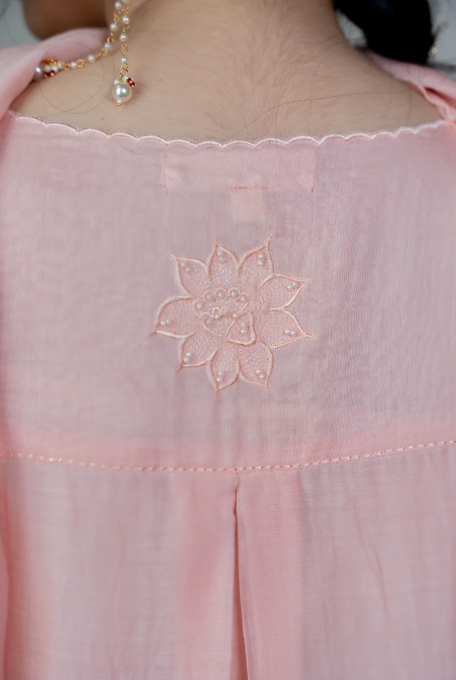 Rose Pink Chanderi Suit Set - Image 7