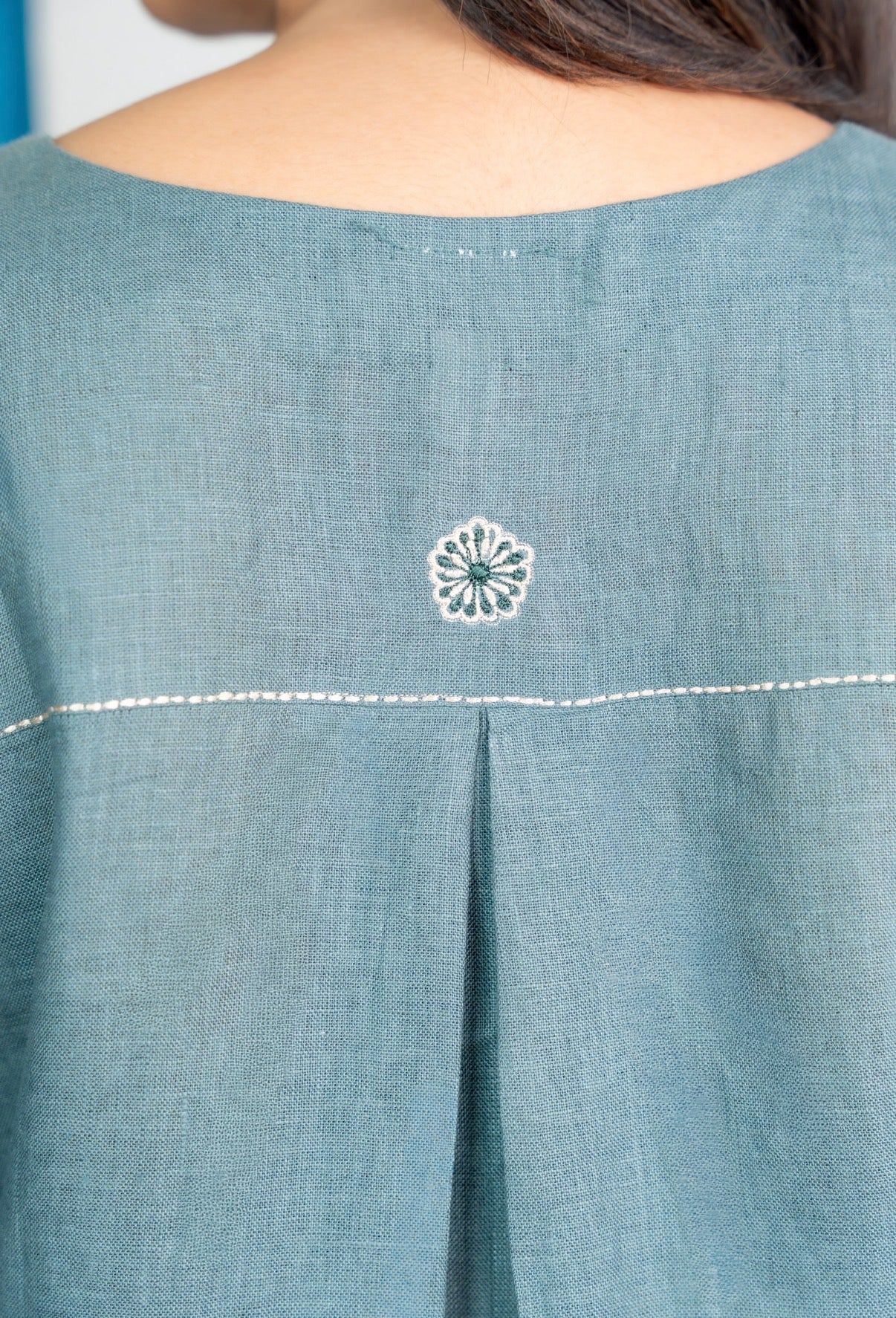 Tiffany Blue-Ivory Linen Pair - Image 3